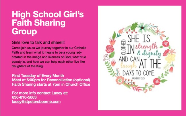 Girls Faith Sharing Flyer 2